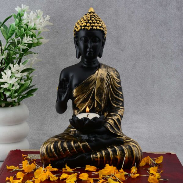 Buddha Idol Statue Showpiece Gift Gifting Item Polystone Home Decor Decoration