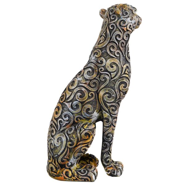 Panther Sitting Position Animal Showpiece Antique Sculpture for Home Decor Showpiece Figurine -2 - Image 4